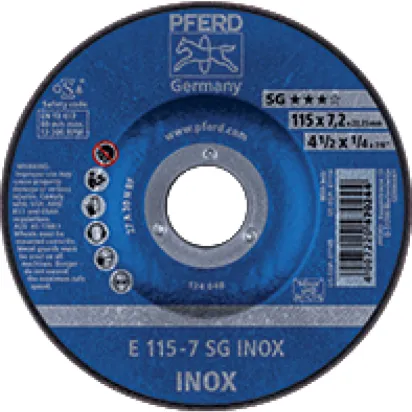 Schruppscheibe, PFERD - Schruppscheibe SG, Inox, gekröpft