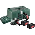 Akku-Winkelschleifer, METABO - W 18 LTX 125, Set