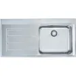 Franke, Spüle, Epos, EOX 611, Edelstahl, 1000 x 510 mm, Druckknopfventil (integral), Obeneinbau, TL